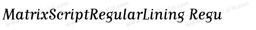 MatrixScriptRegularLining Regular字体转换